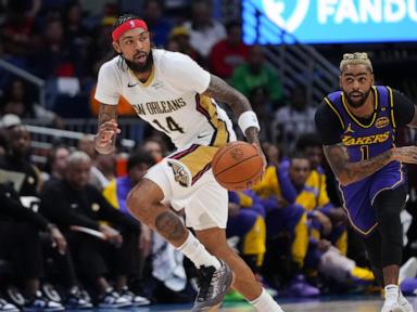 Anthony Davis has 31 points and 14 rebounds to lead Lakers past the Pelicans 104-99