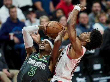 Sharpe and Clingan power the Trail Blazers to a 106-98 victory over the Timberwolves