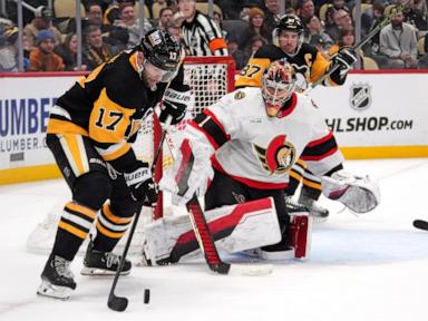 Pinto scores twice as Senators pounce on Penguins early in chippy 5-0 win