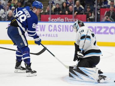 Marner scores twice as Maple Leafs win first meeting with Utah Hockey Club