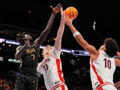 Burries scores 21 as No. 2 Arizona beats UCF 81-59 in quarterfinals of the Big 12 Tournament
