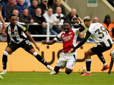 Isak's header gives Newcastle 1-0 win over Arsenal in Premier League