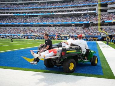 Chiefs WR Rashee Rice leaves field on cart with injury after collision with Patrick Mahomes