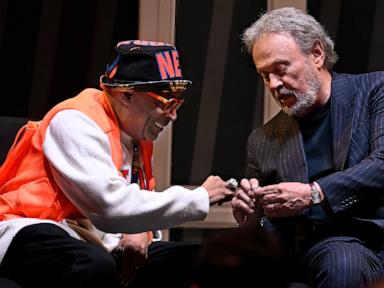 Billy Crystal and Spike Lee take their places at the Hall of Fame as basketball superfans