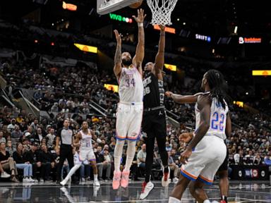 Johnson, Barnes help Spurs fend off hard-charging Thunder for first NBA Cup victory, 110-104