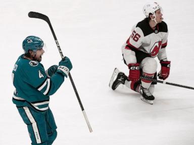 Cody Ceci scores with 25 seconds left, Sharks beat Devils 3-2