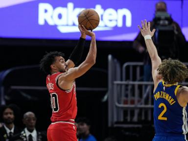 Buzelis scores career-high 41 points and hits key 3-pointer in overtime, Bulls beat Warriors 130-124