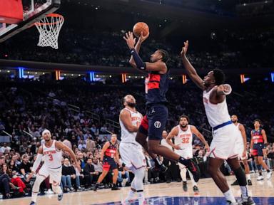 Brunson, Towns help Knicks roll to a 134-106 win that extends' Wizards' losing streak to 9