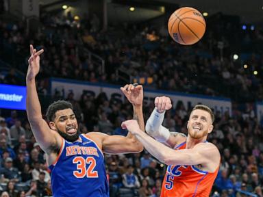 Gilgeous-Alexander scores 33 as Thunder rally past Knicks 117-107 for 14th straight win