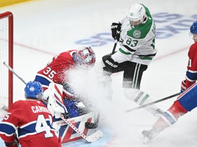 Robertson scores shootout winner, Stars edge Canadiens 2-1 for 7th win in a row