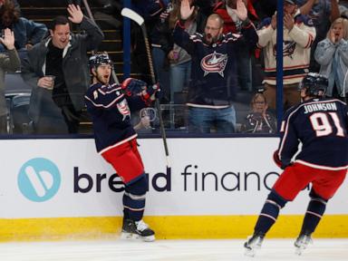 Panthers beat the Blue Jackets 4-3 on an opening night dedicated to Johnny Gaudreau