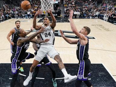 Wembanyama's 34 points, 14 rebounds, Paul's double-double lead Spurs past Kings 116-96