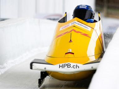 Germans hold 1-2-3 spots midway through 2-man world bobsled championship, with US in medal hunt