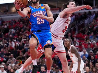 Gilgeous-Alexander, Holmgren lead Thunder to easy win over Bulls, 114-95