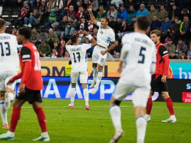 Israel player Sayed Abu Farchi sent off for goal celebration in Nations League