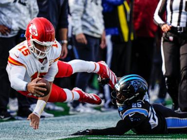 Patrick Mahomes and Chiefs win at the buzzer again, topping Panthers 30-27 on Shrader's field goal