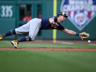 Luis García Jr. triple shy of cycle as Nationals beat Brewers 6-4 to stop 5-game losing streak