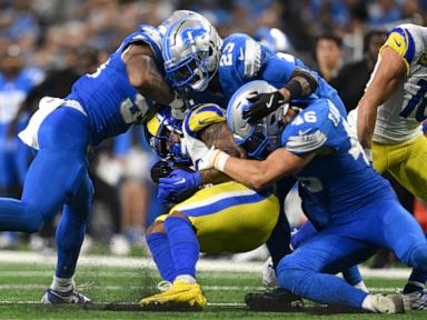 Montgomery's 1-yard touchdown run in OT lifts Lions to 26-20 win over Rams