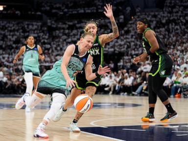 Ionescu's 3-pointer with 1 second left gives Liberty 80-77 win over Lynx and 2-1 lead in WNBA Finals