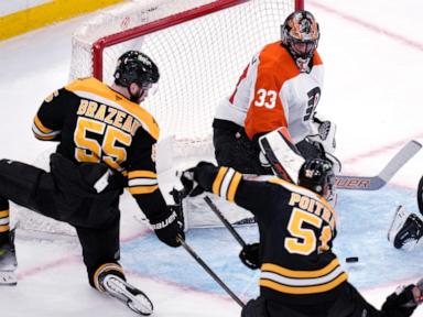 Ersson stops 23 shots and Foerster scores 2nd-period goal in Flyers 2-0 win over Bruins