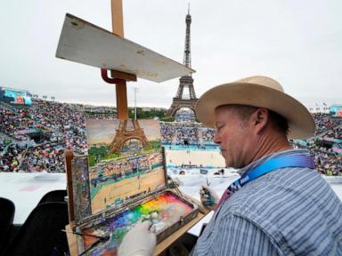 Meet the artist whose job is to paint beach volleyball at the 2024 Olympics