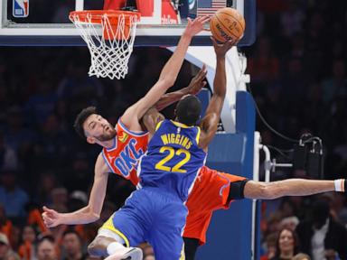 Curry scores 36, OKC loses Holmgren to hip injury in Warriors' 127-116 win over Thunder