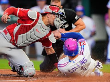 Collins' 2 RBIs, Cameron's 6 strikeouts help the Royals to a 6-3 win over Angels
