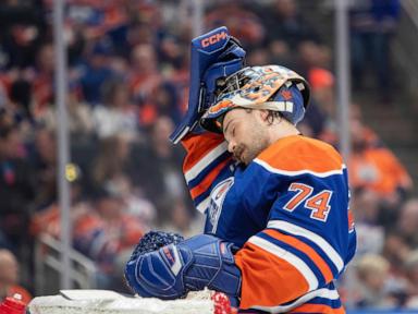 Connor Hellebuyck makes 30 saves, Jets rout Oilers 6-0 in opener