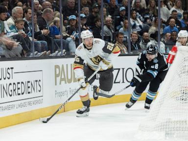 Karlsson scores 2 late goals and Golden Knights rally for 4-2 win over Utah