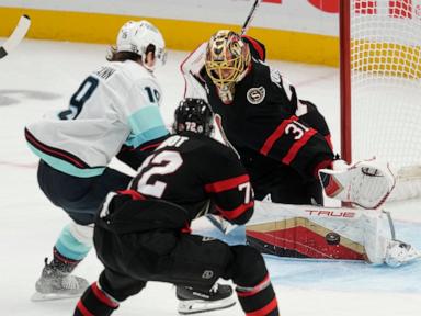 Forsberg nets shutout as Senators beat Kraken 3-0