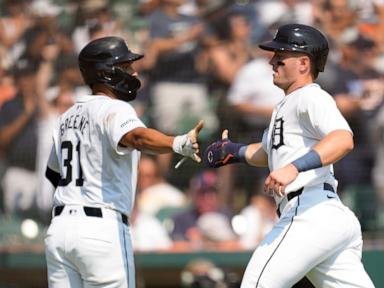 Jacob Stallings' RBI double in the ninth helps Rockies beat the Tigers 4-2