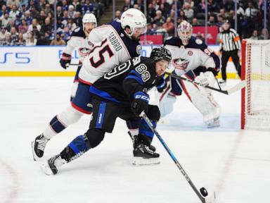 Fantilli gets 1st career hat trick as Blue Jackets beat Maple Leafs 5-1