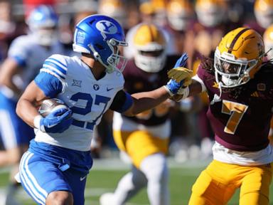 After fans storm field early, No. 21 Arizona St stops Hail Mary try for 28-23 win over No. 14 BYU