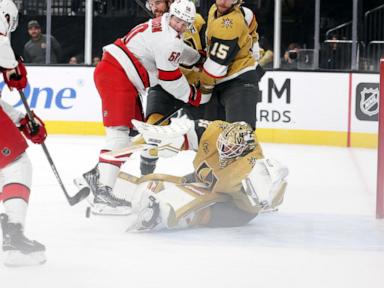 Martinook extends goal streak to 4 and Hurricanes spoil Knights' perfect home record with 5-2 win