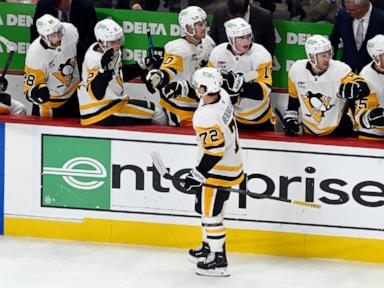 Beauvillier, Blomqvist help Penguins rebound from opening loss with 6-3 victory over Red Wings