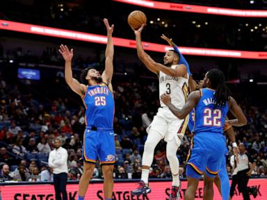 Thunder beat Pelicans 119-109 for their 7th victory in last 8 games