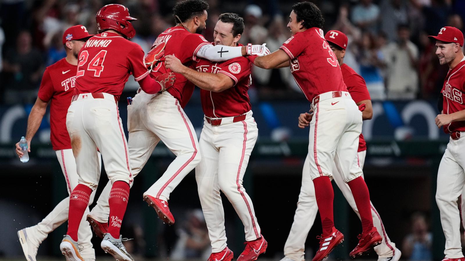 Scoreless through 9, Rangers beat Angels 2-1 as Langford has tying RBI then scores winner in 10th