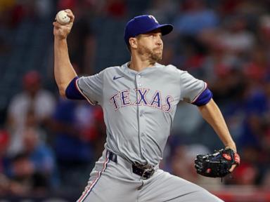 Jacob deGrom pitches 4 solid innings and the Texas Rangers hit 4 homers in a 5-2 win over the Angels