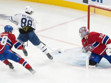 Maple Leafs score 7 unanswered goals to erase 3-goal deficit and rout Canadiens 7-3