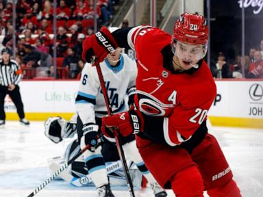 Seth Jarvis and Sebastian Aho help the Carolina Hurricanes beat Utah 7-3