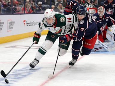 Kaprizov logs a goal and an assist and Gustavsson makes 23 saves as the Wild beats Blue Jackets 3-1