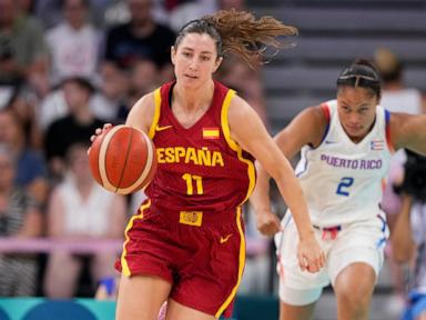 Spain holds off Puerto Rico 63-62 in Olympic women's basketball group play
