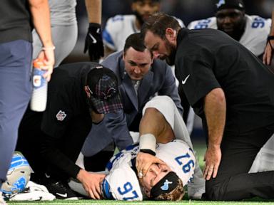 Lions' Aidan Hutchinson has surgery on fractured tibia, fibula with no timeline for return to field