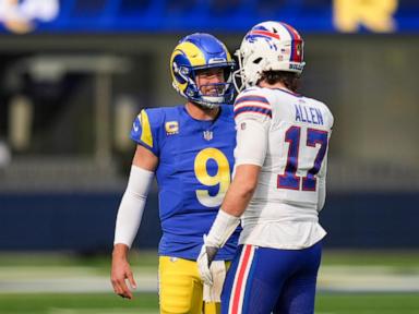 Allen sets NFL mark with 3 TD passes and 3 TD runs, but Stafford's Rams hold off Bills 44-42