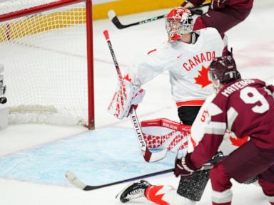 Latvia stuns Canada in world junior hockey, winning 3-2 on lone shootout goal