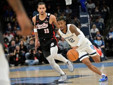 Morant finishes with 22 points and 11 assists in his return as Grizzlies beat Trail Blazers 123-98