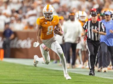 Dylan Sampson has 1-yard TD run in OT to lift No. 8 Tennessee past Florida, 23-17