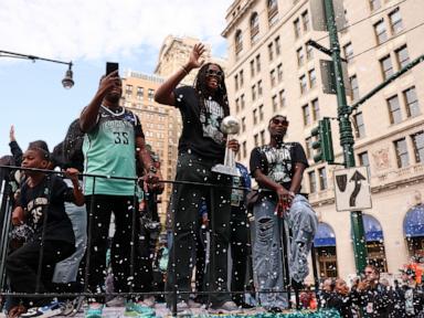 New York Liberty basketball team honored with ticker-tape parade in Canyon of Heroes