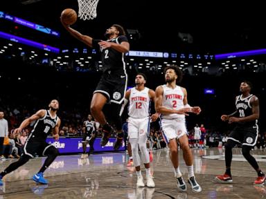 Six Pistons score in double figures to lead Detroit past Nets 106-92