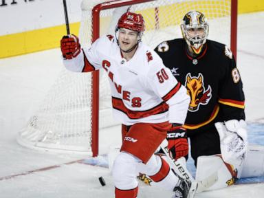 Pyotr Kochetkov makes 30 saves in Hurricanes' 4-2 victory over Flames